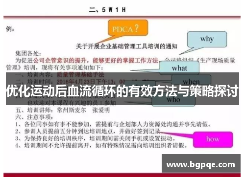 优化运动后血流循环的有效方法与策略探讨